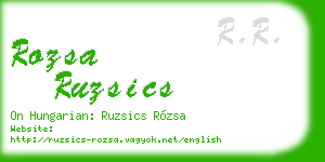 rozsa ruzsics business card